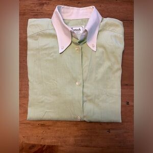 Checkered button down with white collar